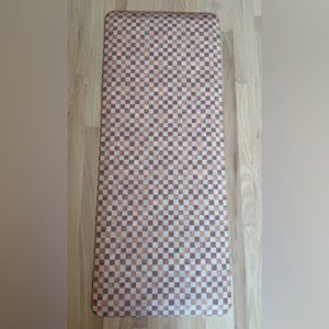 NEW! House of Noa Standing Mat – 22" x 54”- Checkered Sepia